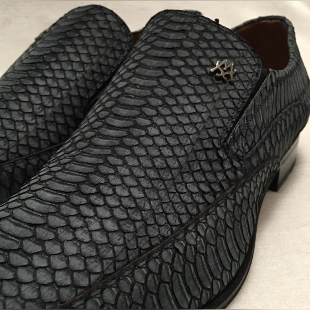 Mezlan Platinum Izano Blue Derby Dress Shoes - Picture 6 of 16